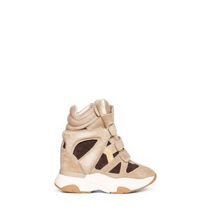 Isabel Marant Women Sand Brown Suede Balskee Sneakers
